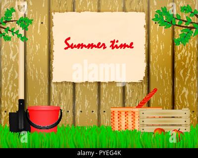 Der Sommer Landhaus Stock Vektor