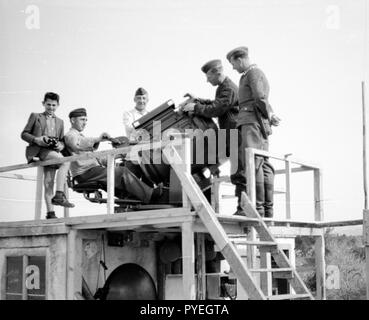 Wehrmacht Luftwaffe Flakscheinwerfer Suchscheinwerfer/- Deutsche Luftwaffe Sucher / Anti Aircraft Scheinwerfer Stockfoto