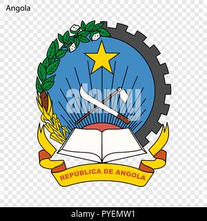 Symbol von Angola. Nationale Emblem Stock Vektor