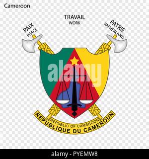 Symbol für Kamerun. Nationale Emblem Stock Vektor