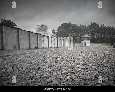 Orianenburg, Deutschland - Dezember 12, 2017: Blick auf das Konzentrationslager Sachsenhausen Stockfoto