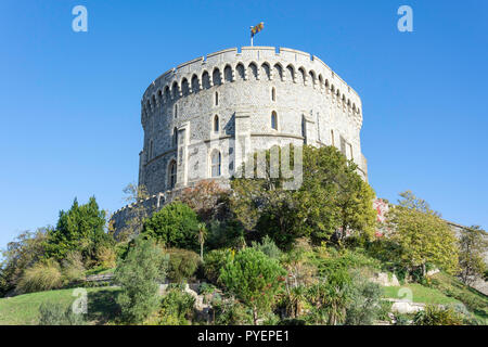 Der Runde Turm, Schloss Windsor, Windsor, Berkshire, England, Vereinigtes Königreich Stockfoto