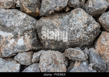 Nahtlose ashlar alten grauen Stein Wand Textur Hintergrund. Horizontale Stockfoto