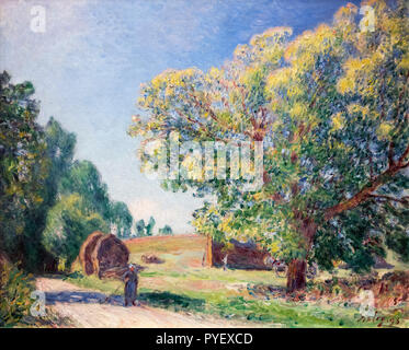 Eine Lichtung von Alfred Sisley (1839-1899), Öl auf Leinwand, 1895 Stockfoto