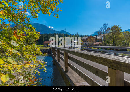 Vorderriss, Isar, Obere Isar, Vorderriss, Karwendelgebirge, die Apls, Bayern, Deutschland, Europa Stockfoto