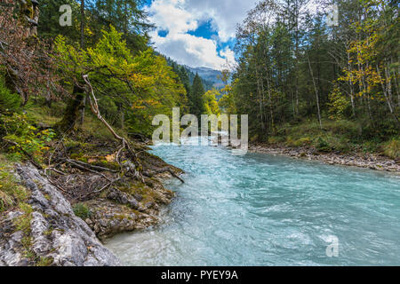 Rissbach oder Riss Fluss, Hinterriss, Karwendelgebirge, Alpen, Tirol, Österreich, Europa Stockfoto