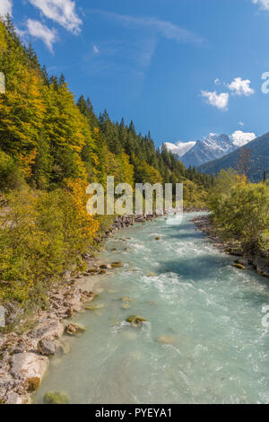 Rissbach oder Riss Fluss, Hinterriss, Karwendelgebirge, Alpen, Tirol, Österreich, Europa Stockfoto