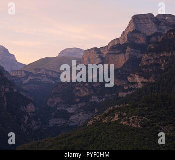 Ein Blick in den Canyon Anisclo Stockfoto