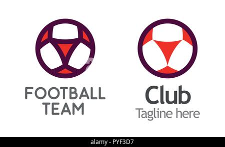 Modernes Logo für Fußball Club, Liga oder in der Schule. Vektor emblem Abbildung Stock Vektor