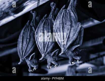 Halloween Fledermäuse, terrifying Dekoration Stockfoto