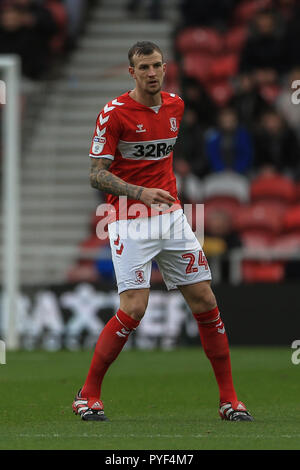 27. Oktober 2018, Riverside Stadium, Middlesbrough, England; Sky Bet Meisterschaft Middlesbrough v Derby; Aden Feuerstein (24) von Middlesbrough Credit: Mark Cosgrove/News Bilder der Englischen Football League Bilder unterliegen DataCo Lizenz Stockfoto