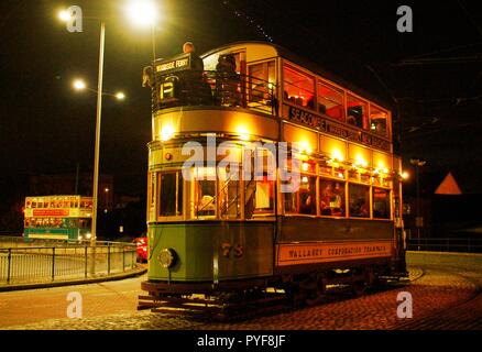 Wirral, Großbritannien Merseyside Straßenbahnen setzen auf Twilight Ereignis für 1. Mal credit Ian Fairbrother/Alamy Stockfotos Stockfoto