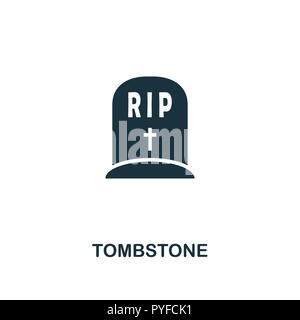 Tombstone Symbol. Premium Design von Halloween Collection. UX und UI. Pixel Perfect tombstone Symbol. Für Webdesign, Anwendungen, Software, Druck usag Stockfoto