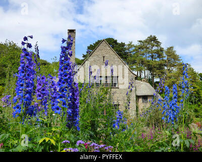 Coleton Fishacre ein Garten und ein Haus durch den National Trust in der Kunst und Handwerk Stil, Kingswear, Devon, England Stockfoto