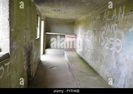 Freiston Ufer WWII Pille. Einen kurzen Spaziergang entlang der Küste von der Wir Wieder WW2 Museum, Freiston Freiston, Ufer, Lincolnshire, England, UK Treffen! Stockfoto