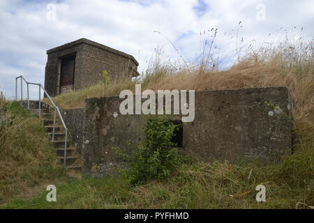 Freiston Ufer WWII Pille. Einen kurzen Spaziergang entlang der Küste von der Wir Wieder WW2 Museum, Freiston Freiston, Ufer, Lincolnshire, England, UK Treffen! Stockfoto