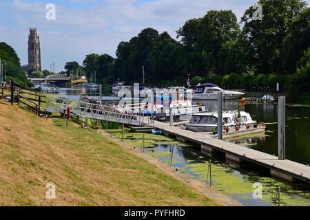 Boston Gateway Marina, auf dem Fluss Witham in Boston, Lincolnshire, Großbritannien Stockfoto