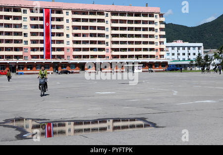 Appartementhaus in Hamhung Stockfoto