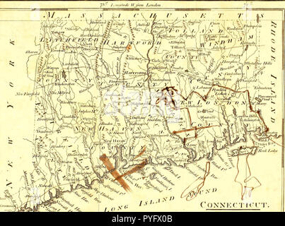 Carey's American pocket Atlas; mit zwanzig Karten... mit einer kurzen Beschreibung jedes Staates und der Louisiana: Auch die Zählung der Einwohner der Vereinigten Staaten, für 1801 und die Ausfuhren aus den Vereinigten Staaten für zehn Jahre Stockfoto