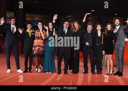 Rom, Italien. 27 Okt, 2018. Roma Kino Fest 2018. Rome Film Festival. Red Carpet Movie Magic Nächte. Im Bild: Die Besetzung der Credit: Unabhängige Fotoagentur/Alamy leben Nachrichten Stockfoto
