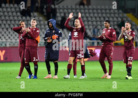 Turin, Italien. 27. Okt 2018. Serie A TIM Fußballspiel zwischen Torino FC und ACF Fiorentina im Stadio Grande Torino am 27. Oktober 2018 in Turin, Italien. Quelle: FABIO UDINE/Alamy leben Nachrichten Stockfoto