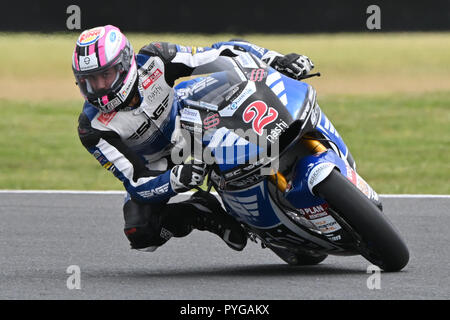 Oktober 27, 2018: Jesko RAFFIN (SWI) Reiten der KALEX der SAG Team während der Moto2 Übung drei an der MotoGP 2018 von Australien auf Phillip Island Grand Prix Circuit, Victoria, Australien. Sydney Low/Cal Sport Media Stockfoto