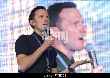 PTAK Warschau Expo, Corato, Polen. Oktober 27th, 2018. 4. Ausgabe von Warschau Comic Con an ptak Warschau Expo in Corato, Polen. Im Bild: Adam Brown © Piotr Zajac/Alamy leben Nachrichten Stockfoto