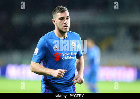 Torino, Italien. 27. Oktober, 2018. Jordan Veretout von ACF Fiorentina in der Serie A Match zwischen Turin Fc und ACF Fiorentina. Credit: Marco Canoniero/Alamy leben Nachrichten Stockfoto