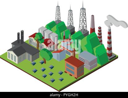 Energie Pflanzen in 3D-Darstellung Stock Vektor