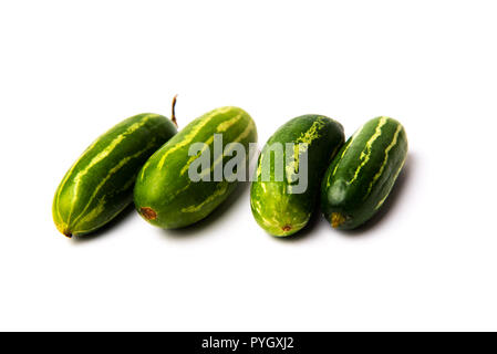 Pointed Kürbis Gemüse auf weißem Hintergrund Stockfoto