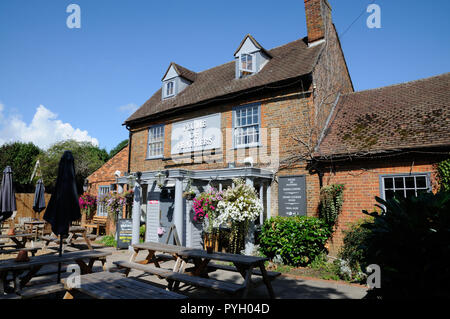 Plume of Feathers Inn, Little Wymondley, Hertfordshire, wahrscheinlich wurde ein Public House im neunzehnten Jahrhundert. Stockfoto