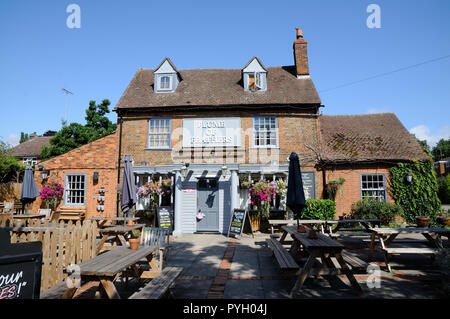 Plume of Feathers Inn, Little Wymondley, Hertfordshire, wahrscheinlich wurde ein Public House im neunzehnten Jahrhundert. Stockfoto