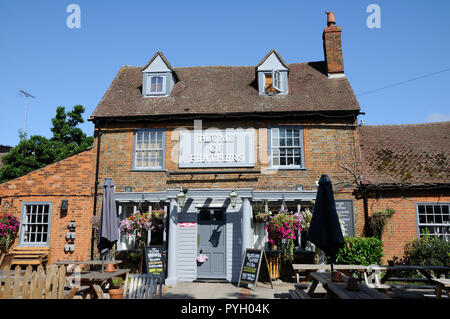 Plume of Feathers Inn, Little Wymondley, Hertfordshire, wahrscheinlich wurde ein Public House im neunzehnten Jahrhundert. Stockfoto