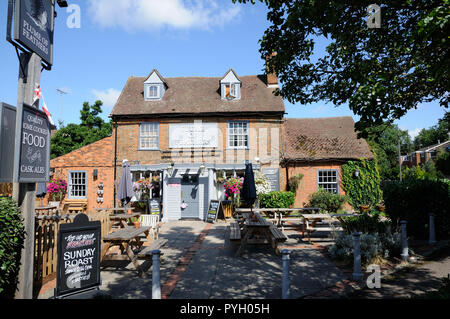 Plume of Feathers Inn, Little Wymondley, Hertfordshire, wahrscheinlich wurde ein Public House im neunzehnten Jahrhundert. Stockfoto