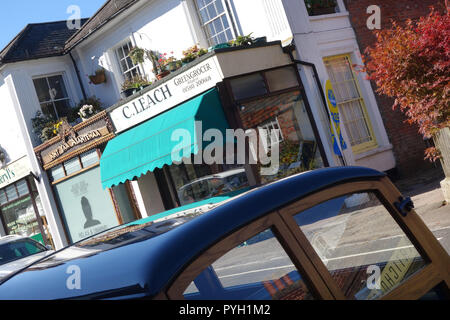 Lokale Annehmlichkeiten in Bollendorf, East Sussex, Großbritannien Stockfoto