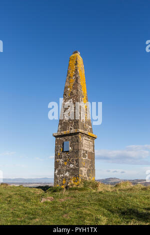 Die Lynedoch Obelisk in der Nähe von Scone in Perth und Kinross, Schottland, Großbritannien Stockfoto