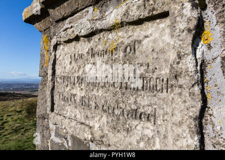 Die Lynedoch Obelisk in der Nähe von Scone in Perth und Kinross, Schottland, Großbritannien Stockfoto