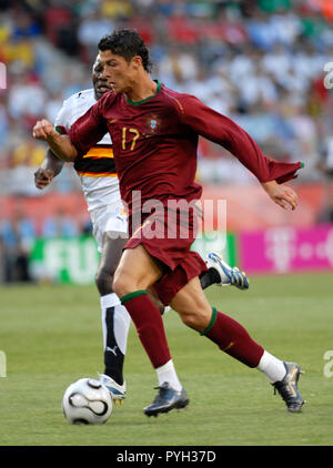 Mungersdorfer Stadion Köln Deutschland 11.6.2006, Berlin, Deutschland, FIFA WM 8, Angola vs. Portugal 0:1 - - - - Cristiano Ronaldo (POR) Stockfoto