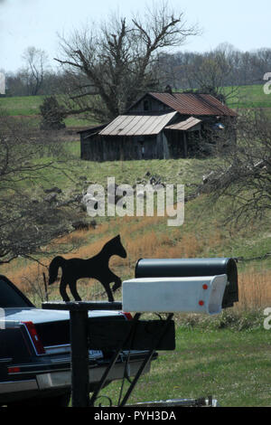 Verlassene Schuppen im ländlichen Virginia, USA Stockfoto