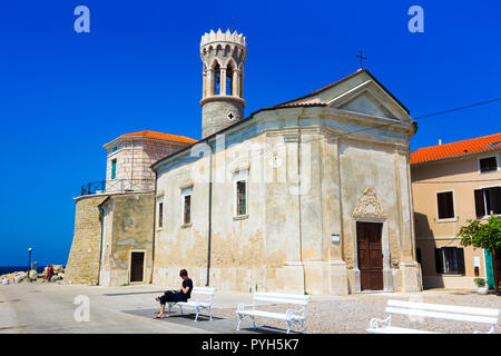 Fassade der Kirche. Stockfoto