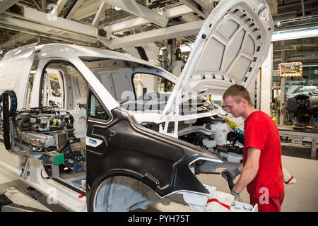 Polen, Montage bei Volkswagen Poznan (VW Nutzfahrzeuge, Caddy und T6) Stockfoto