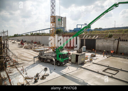 Berlin, Deutschland - bauabschnitt Für die Erweiterung der BAB A100 Stadtautobahn Stockfoto