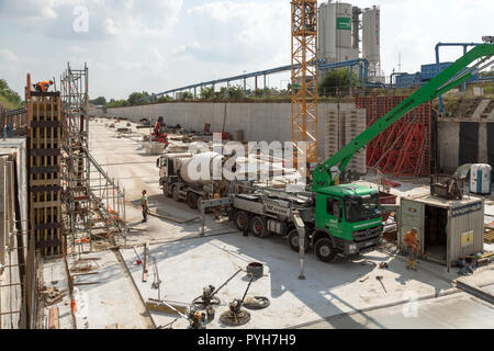 Berlin, Deutschland - bauabschnitt Für die Erweiterung der BAB A100 Stadtautobahn Stockfoto