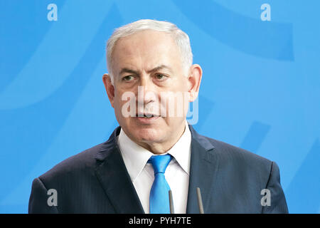 Berlin, Deutschland - Ministerpraesident Israel Benjamin Netanjahu. Stockfoto