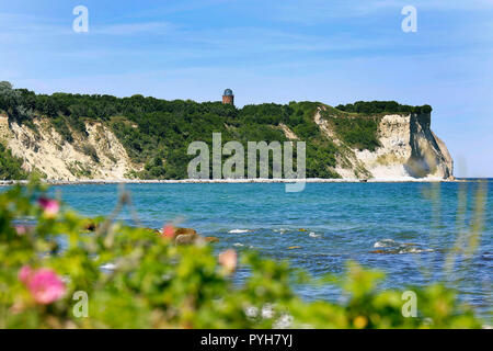 Am Strand des Fischerdorfes Vitt auf der Halbinsel Wittow mit Blick auf das Kap Arkona Stockfoto