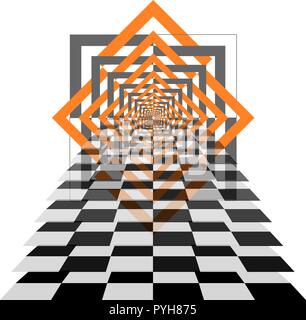 Leeres Schachbrett. Checkers dekorative Elemente, um ihre Arbeit zu verzieren. Vektor Design Elemente. Abstraktes Muster vector Hintergrund Vector Illustration.eps Stock Vektor