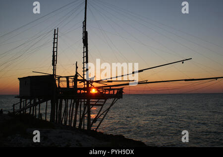 Trabucco eine traditionelle Fischerei system Stockfoto