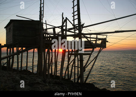 Trabucco eine traditionelle Fischerei system Stockfoto