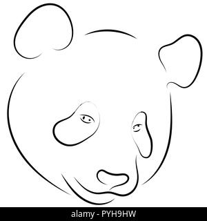 niedliche Skizze zeichnen Pandabär Stock-Vektorgrafik - Alamy