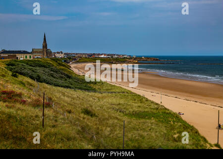 Tynemouth Castle und Priorat Stockfoto